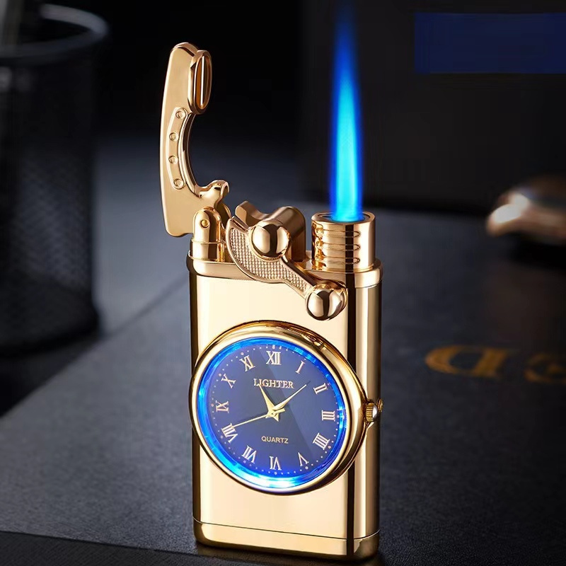 Jiaxin 2023 Newest Creative Multi-functional Gas Lighter Clock Lighter With Clock