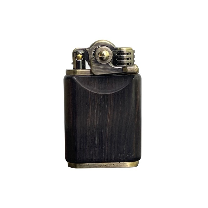 Sanj Kerosene lighter windproof rosewood retro wood personality creative cigarette lighter pure copper wood high quality lighter