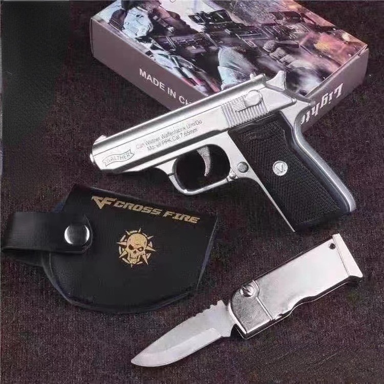 2023 new creative Special Walther PPK gun  pistol Gun Shape Jet Torch gun lighter