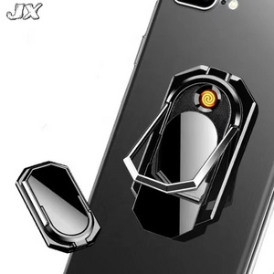 JiaXin Ring Mobile Phone Holder USB Charging Lighter Creative Electronic USB Coil Lighter cigarette lighter phone holder