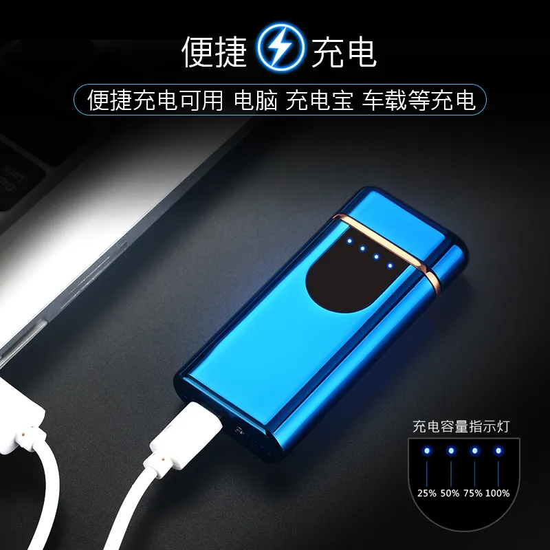 Customized logo is welcome.Flameless Rechargeable   Windproof  Luxury   Torch   Electronic  Cigar Lighter