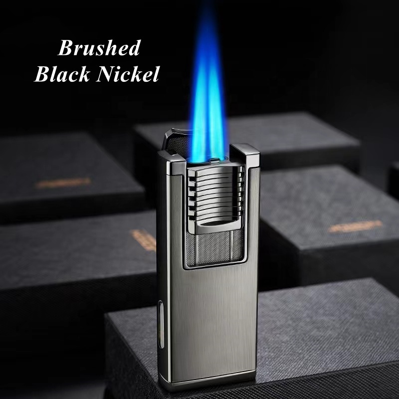 Jiaxin Hot Sell Double Jet Butane Custom Torch Lighter Wholesale 2 Jet Torch Lighter