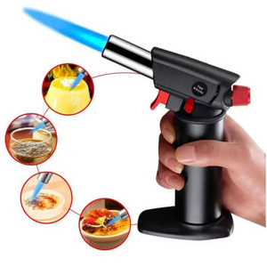 Hot selling butane torch lighter Safety Lock & Adjustable jet flame gas blow torch lighter for BBQ kitchen