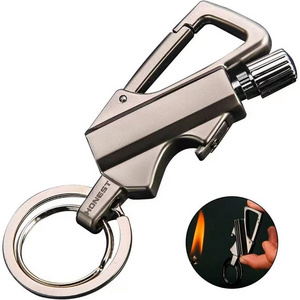 Wholesale Bottle Opener Digital & Parts Dragon Breath matchstick Keychain Lighter Matches Flint Fire Starter Lighter