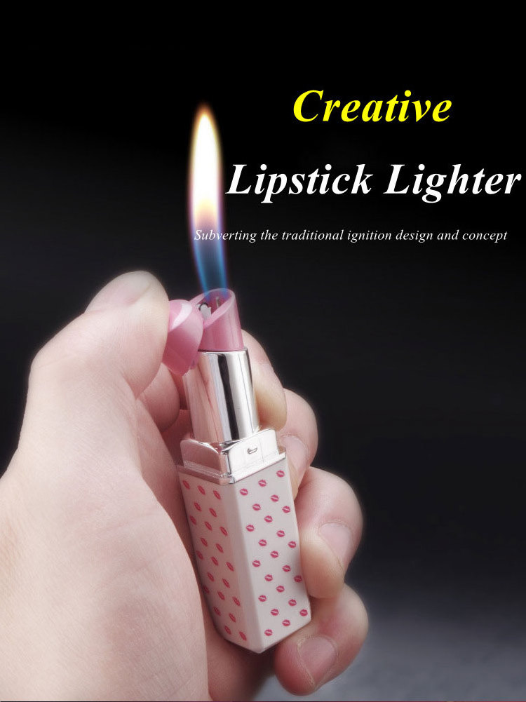 New style 20223 Creative Portable Gas Lighters for Women Refillable Lipstick Lighter Ladies Lighter