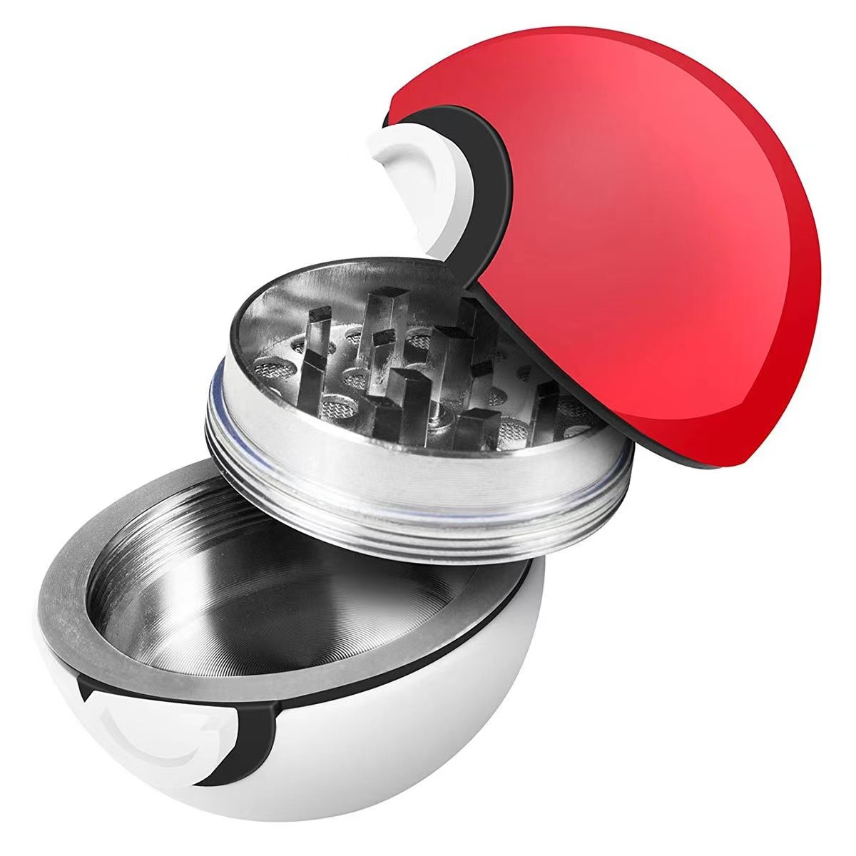 Wholesale 55mm Tobacco Grinder Pokemon Pokeball Herb Spice Grinder