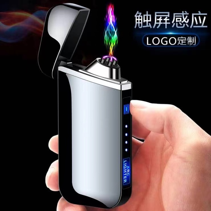 Hot sale Windproof Flameless electric arc plasma lighter flameless win Double arc lighter