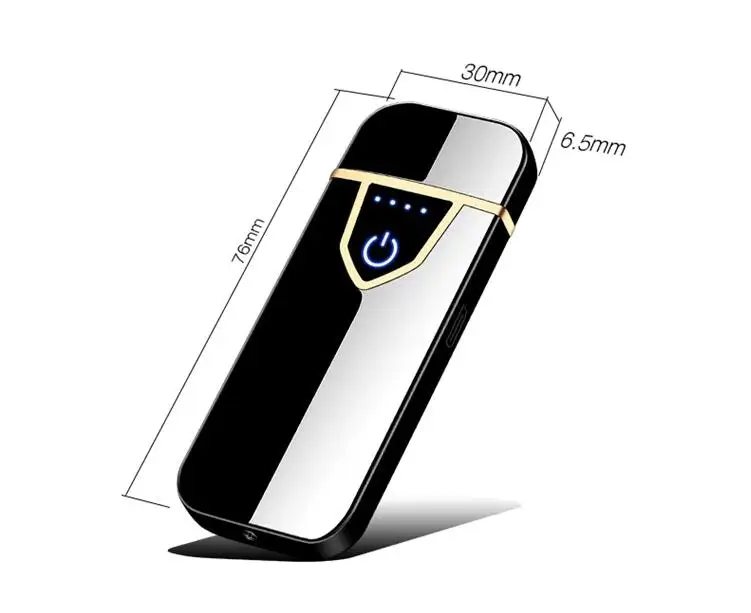 Custom logo Usb charging lighter touch screen electronic cigarette lighters small rechargeable electric lighter