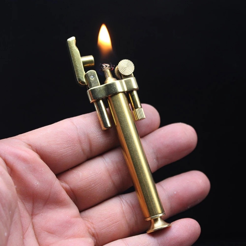 JiaXin Vintage kerosene lighter pure copper creative Mini pocket lighter for men Caka lighter