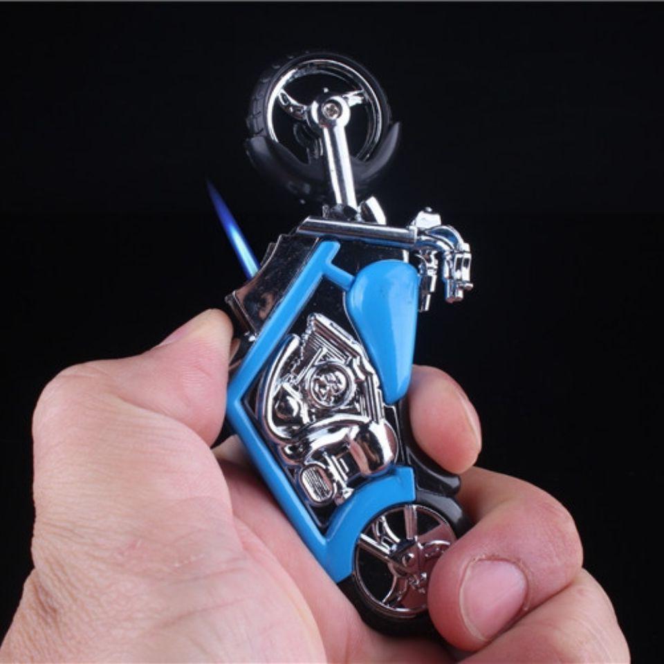 Plastic inflatable motorcycle gas lighter with light