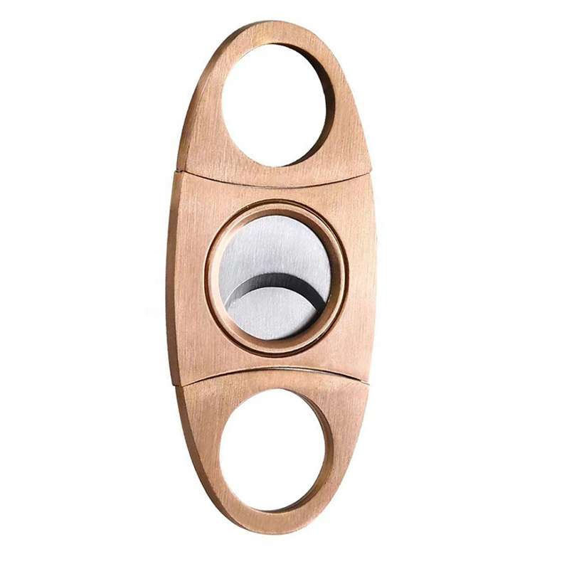 Personalized v cigar cutter logo cigar cutter gold metallic cigar cutter