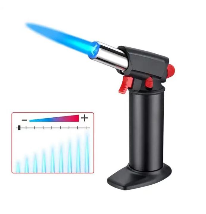 Hot selling butane torch lighter Safety Lock & Adjustable jet flame gas blow torch lighter for BBQ kitchen