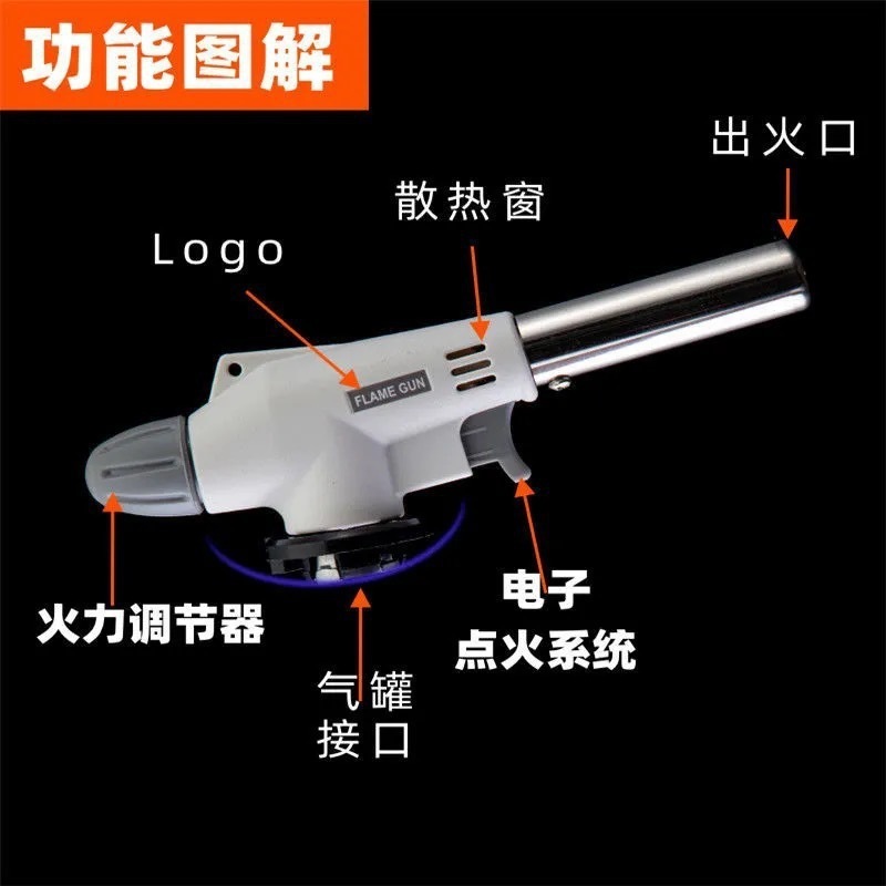 Gas Torch Flame Gun Blowtorch Cooking Soldering Butane AutoIgnition Gas Small Welding Torch