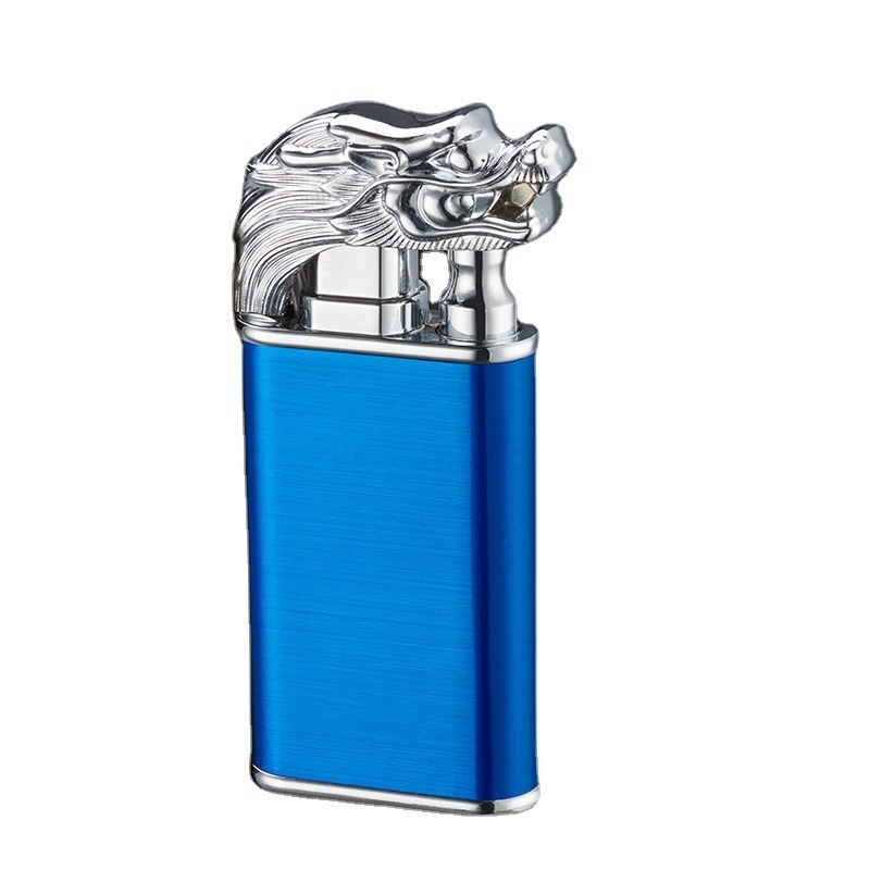 Jiaxin Newest Creativity Dragon with Crocodile with dolphin Double Flame Lighter Dragon Flame Lighter Dragon Lighters