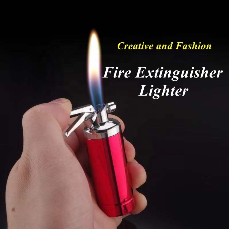 Personalized Custom Wholesale Multi-function Creative Fire Extinguisher Lighter,Refillable Gas Lighter With Laser Light