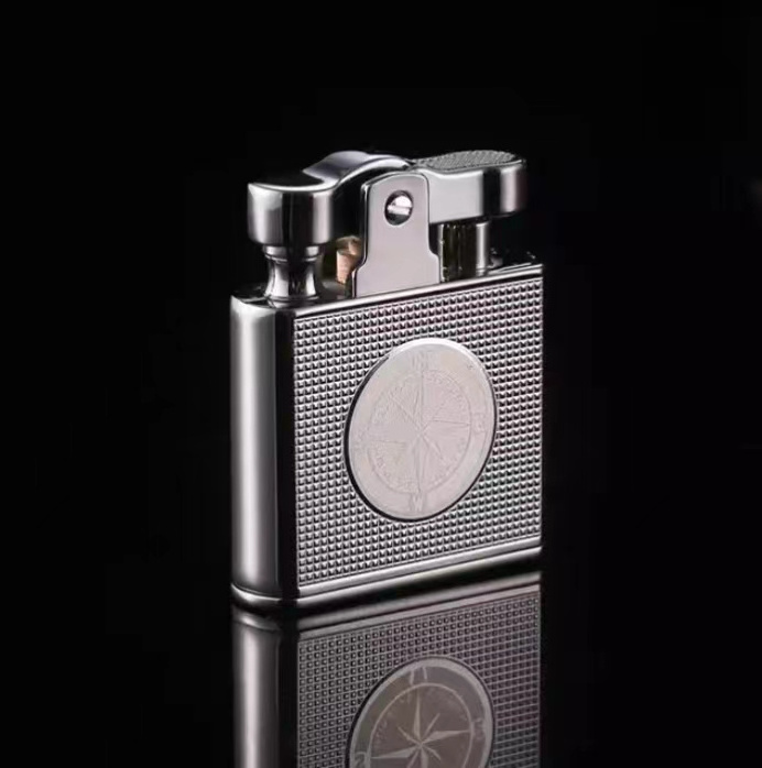 Luxury Waterproof Windproof Kerosene Lighter Retro Copper Cigarette Cigar Lighter Mens Smoking Tool Men Gift Gadgets