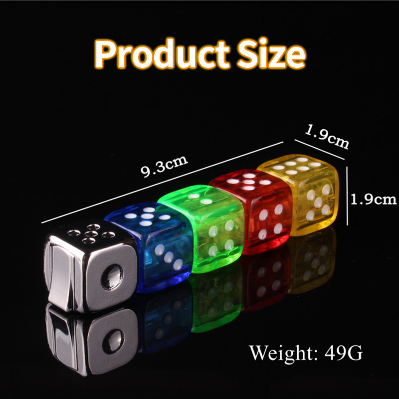 Colorful high appearance level creative windproof lighter green fire dice lighter Creative Led Colorful Dice Gas Lighter