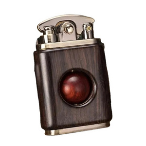 high quality Sanj Kerosene lighter windproof rosewood retro wood personality creative cigarette lighter pure copper wood lighter