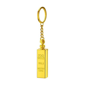 Creative Gold Bar Shaped Lighter Vintage Kerosene Lighter Match Key Chain