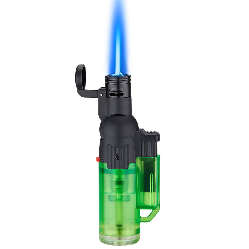 Personalized Windproof Lighter Straight into Inflatable Cigar High Temperature Foldable Bendable Flamethrower