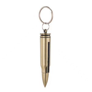 Metal keychain eternal match of bullet shaped lighter bullet torch lighter gas lighter cigarette