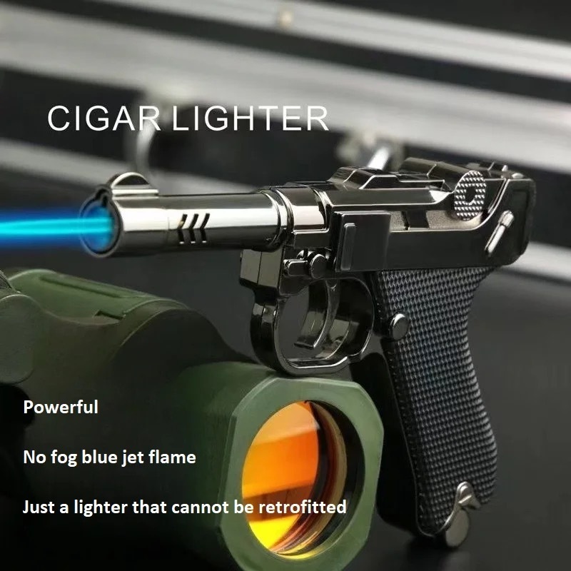 Jiaxin creative German Luger pistol cigar lighters gun shaped butane torch lighters toy models