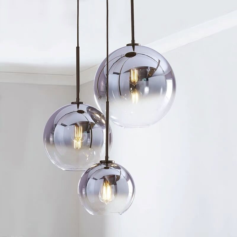 Home Wire Bubble Ball Led Pendant Lamps Globe Fixture E27 Glass modern pendant light chandeliers & pendant lights