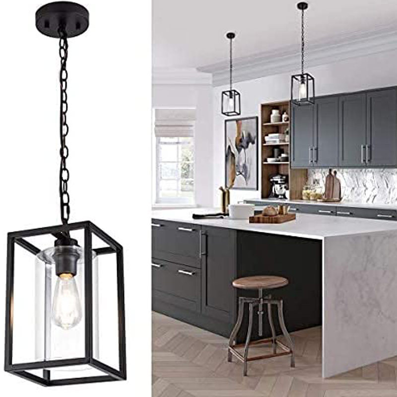 New Lohas E26 Rustic Farmhouse Hanging Kitchen Pendant Light For Restaurant Dining Room Industrial Style Iron Pendant Light