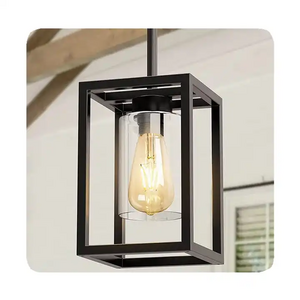 New Lohas E26 Rustic Farmhouse Hanging Kitchen Pendant Light For Restaurant Dining Room Industrial Style Iron Pendant Light