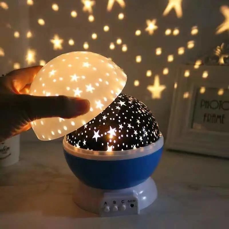 bedroom Battery /USB Star rotating projection night light for gift