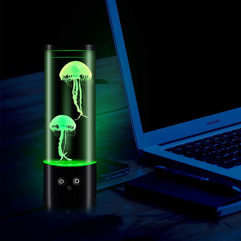 Custom Jellyfish Lamp Bedside Night Light Color Changing Jellyfish Tank Aquarium Led Relaxing Mood Lights Jellyfish Lava Lamp