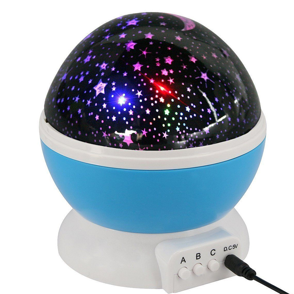 bedroom Battery /USB Star rotating projection night light for gift