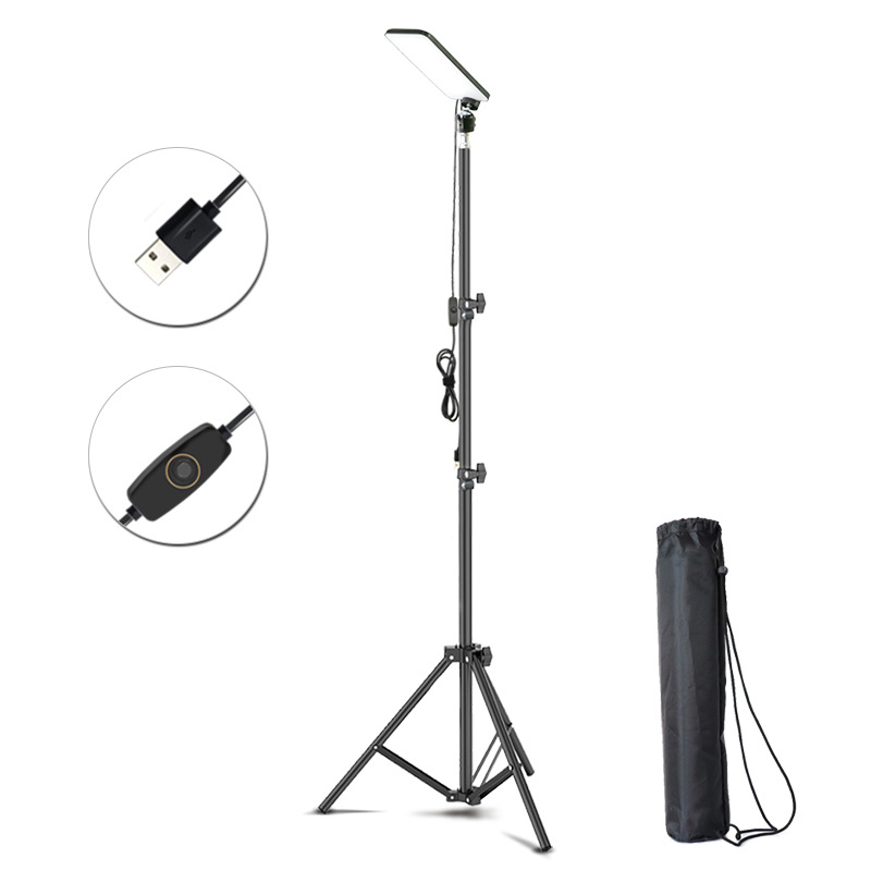 2023 Adjustable Tripod Stand Pole Outdoor Work BBQ USB Light Powerful Light Multifunction Portable LED Camping Lanterns