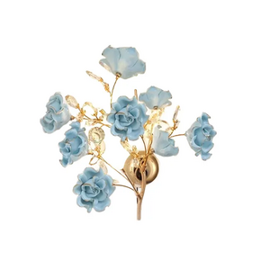 European flower wall lamp warm and romantic Rgb wall lamp for bedroom flower wall sconce