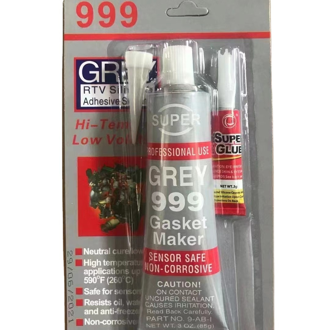 MEGA Grey 999 RTV silicone Gasket Maker For Car, neutral High Temperature Gasket Maker & RTV Silicone Sealant