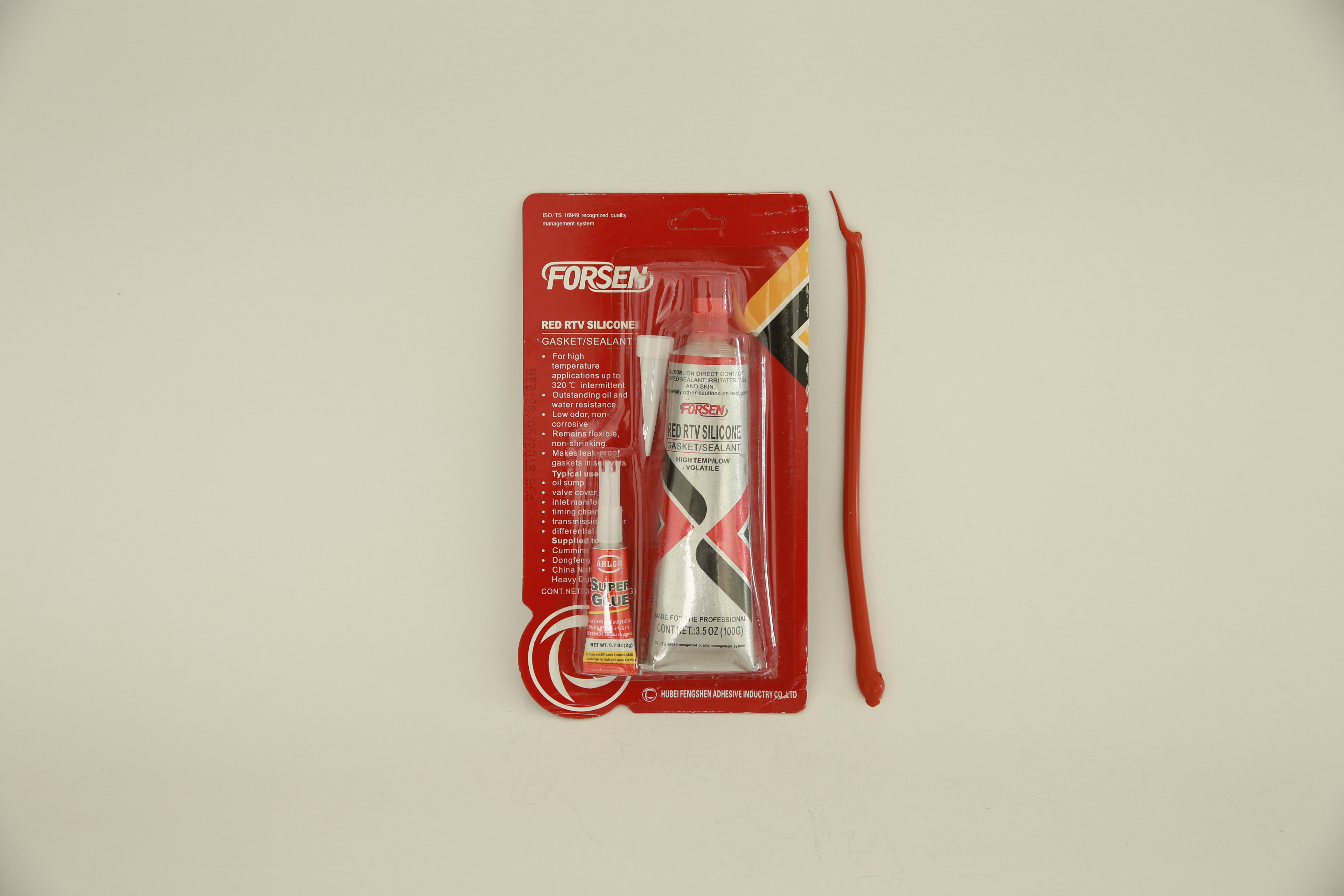 Forsen ultra High temperature resistance Acetic Silicone Sealant RED RTV gasket maker