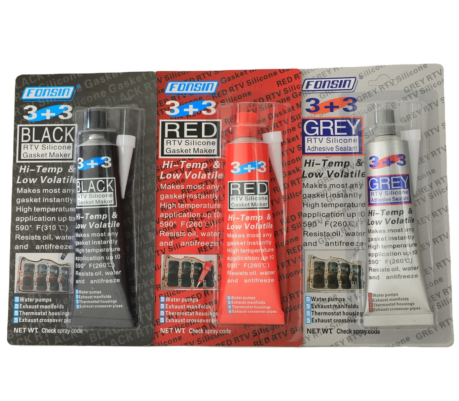 2022 new generation good performance ultra high temp grey rtv silicone