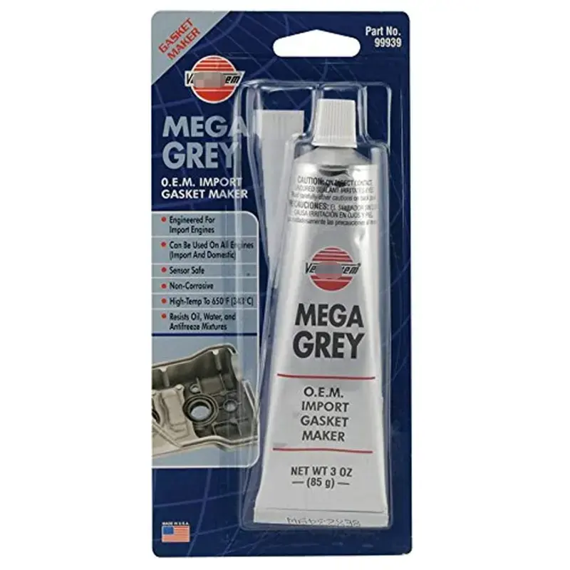 RTV Gasket Maker Silicone Mega Gray Automotive Gray Silicone 99939 Gray