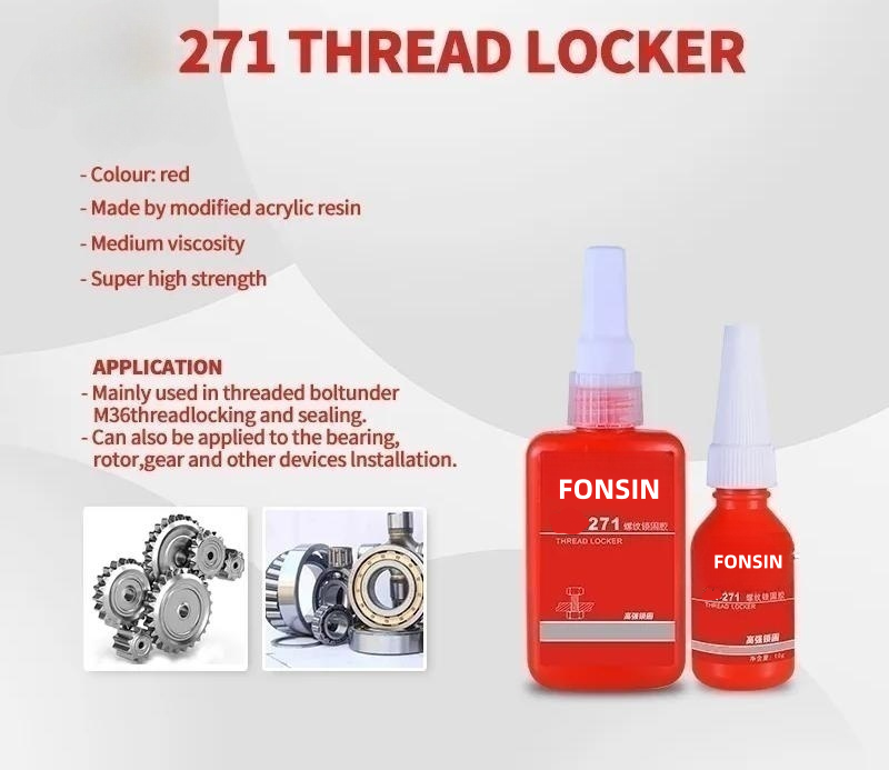 243 242 271 screw thread glue k-0271 quick drying anaerobic adhesive high strength thread locking agent Kafuuteer thread locker