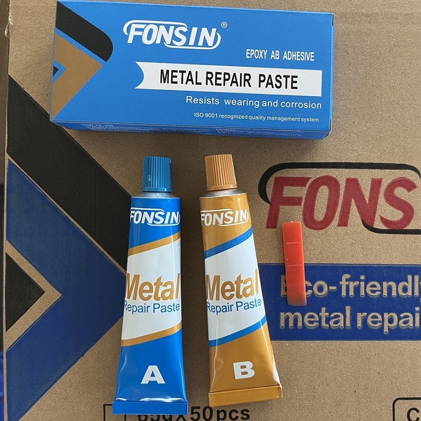 metal repair adhesive welding glue, Casting Metal Repair Glue (A+B), High Temperature Heat Resistant Glue for Metal