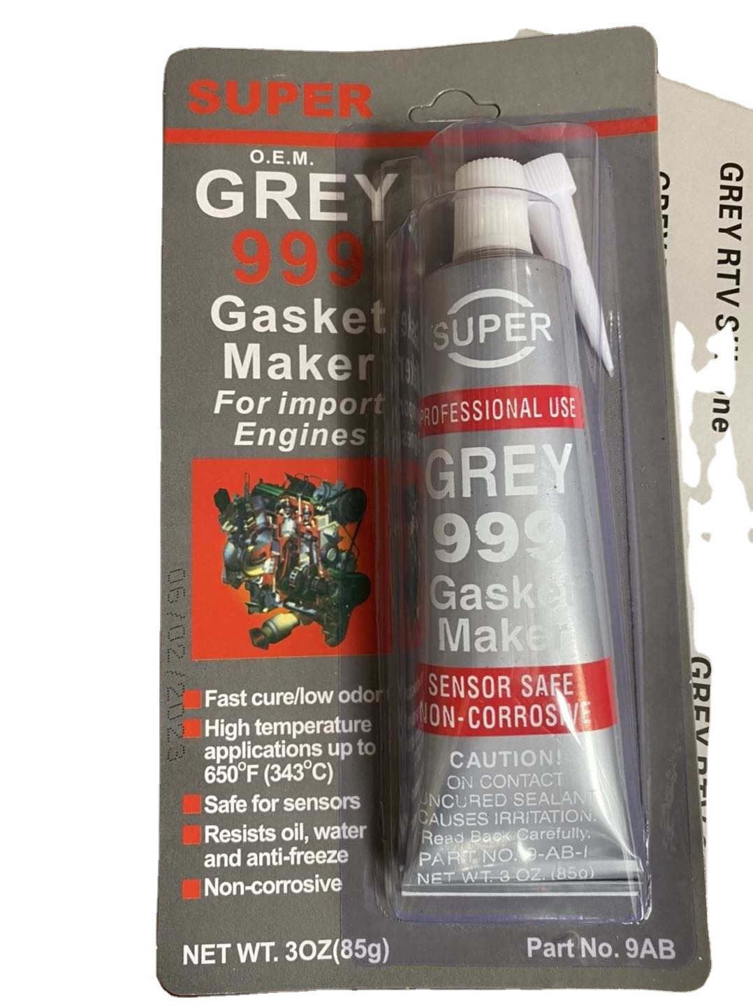 Ultra Grey Sensor Safe Hi-Temp Silicone Gasket Automotive engine gasket free silicone sealant mega grey 999