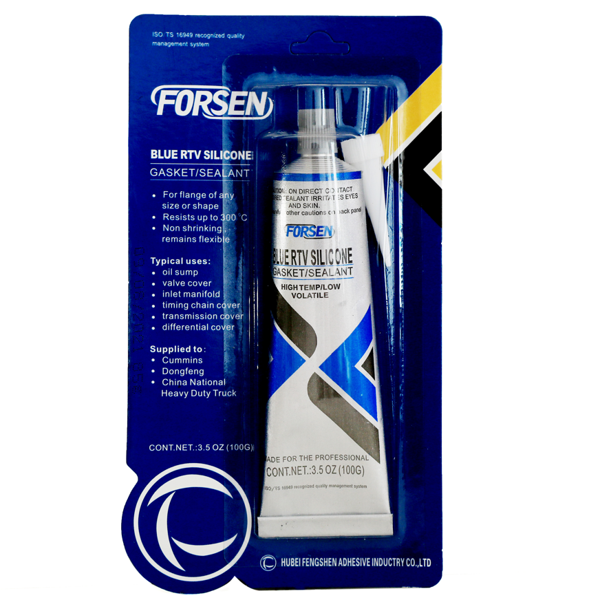 China Fonsin Blue RTV silicone sealant, 310ml general purpose RTV silicone gasket maker mega TCM tech hi temp