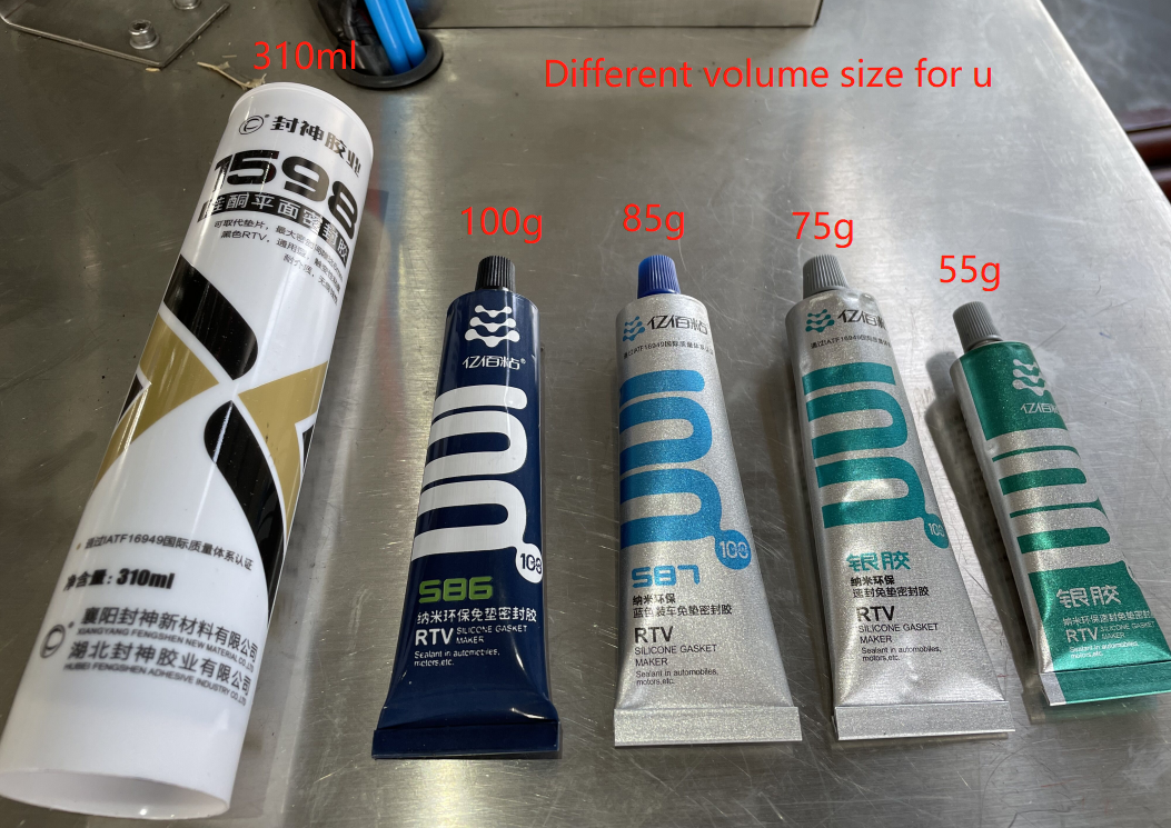 Hi-Temp 100% Silicone Grey RTV Gasket Maker 85g with Super glue RTV silicone sealant 3+3 RTV gasket maker glue