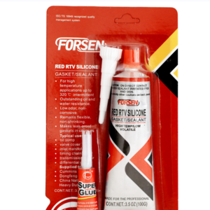 Forsen  650 hi temp 85g red RTV silicone sealant gasket maker china supplier to Africa good quality tubber visbe penmat