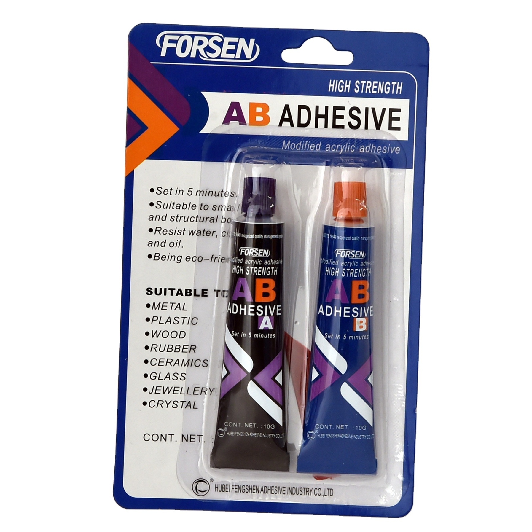 Forsen 1103 High Toughness Acrylic AB Adhesive,Transparent AB Glue