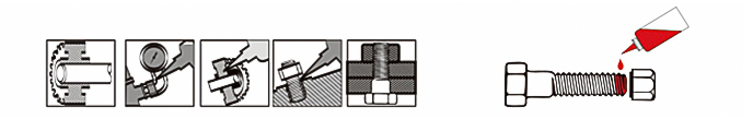 Medium Strength Thread Locker 243, Lock & Seal Nuts, Bolts, Fasteners and Metals, Blue Threadlocker