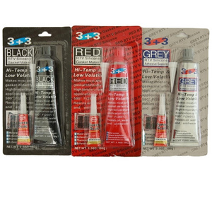 Long-Lasting Elasticity Rtv Grey Best Clear adhesives RTV Silicone sealants Hi-Temp 100% Silicone Grey RTV Gasket Maker 85g