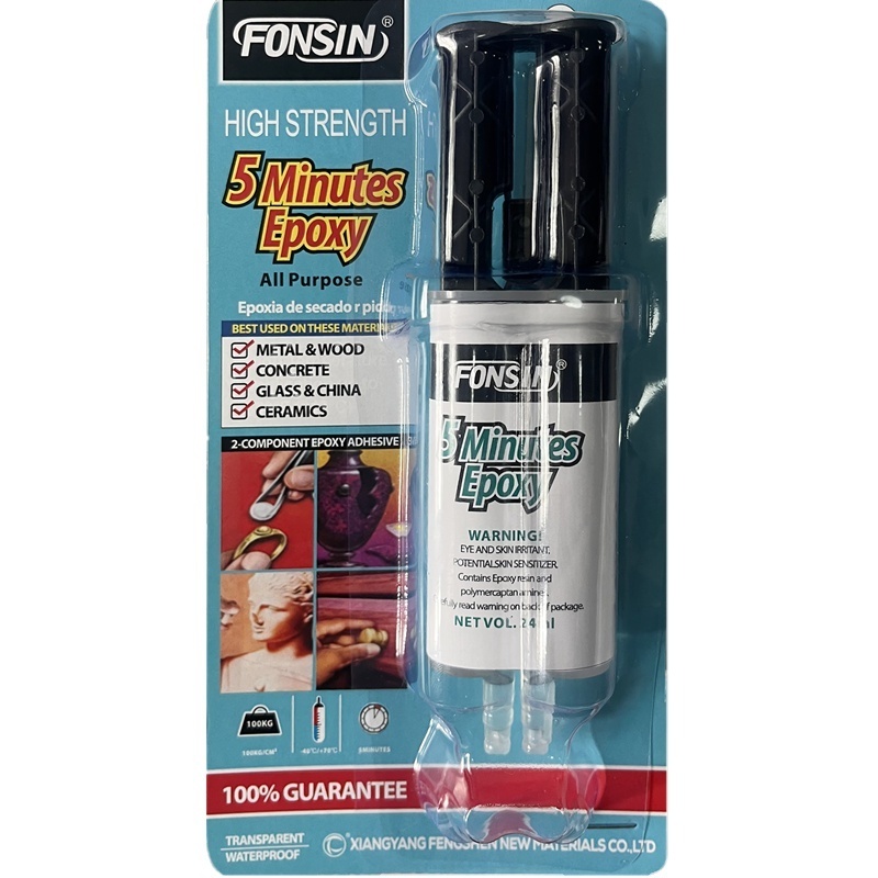 transparent glue sealing 25ml syringe type 5 minutes quick dry Clear Epoxy AB glue equal to altecos