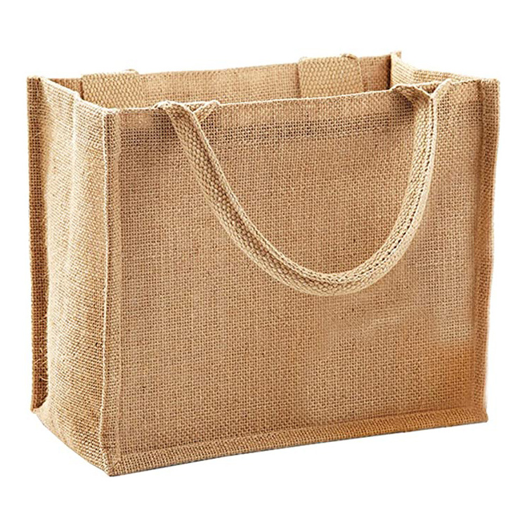 Wholesale Custom High Quality Large Eco Cotton Linen handbags Hessian Hemp Jute Grocery Shopping Tote Bags