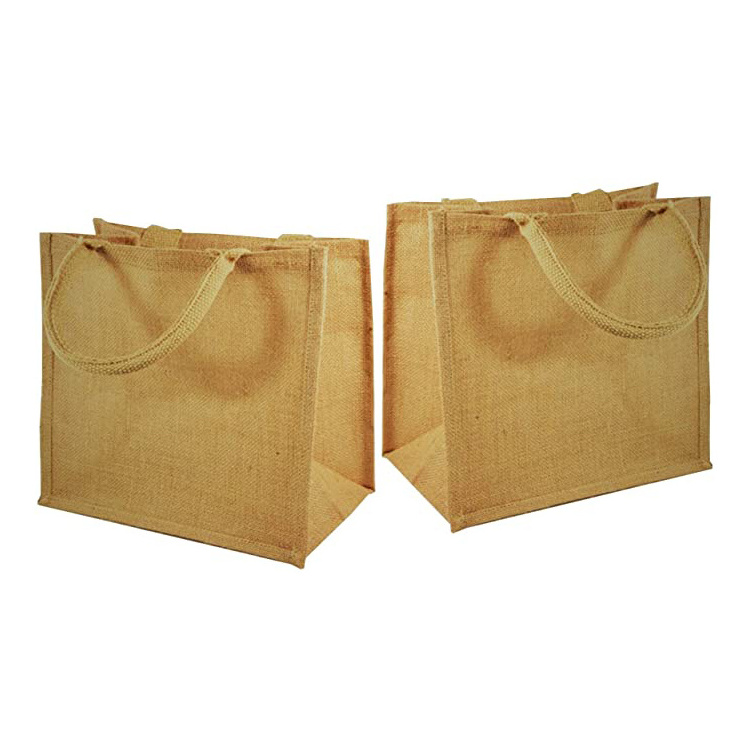 Wholesale Custom High Quality Large Eco Cotton Linen handbags Hessian Hemp Jute Grocery Shopping Tote Bags